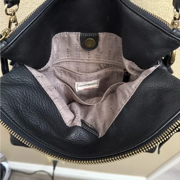 Margo New York Black soft Leather Shoulder Bag - Picture 7 of 11